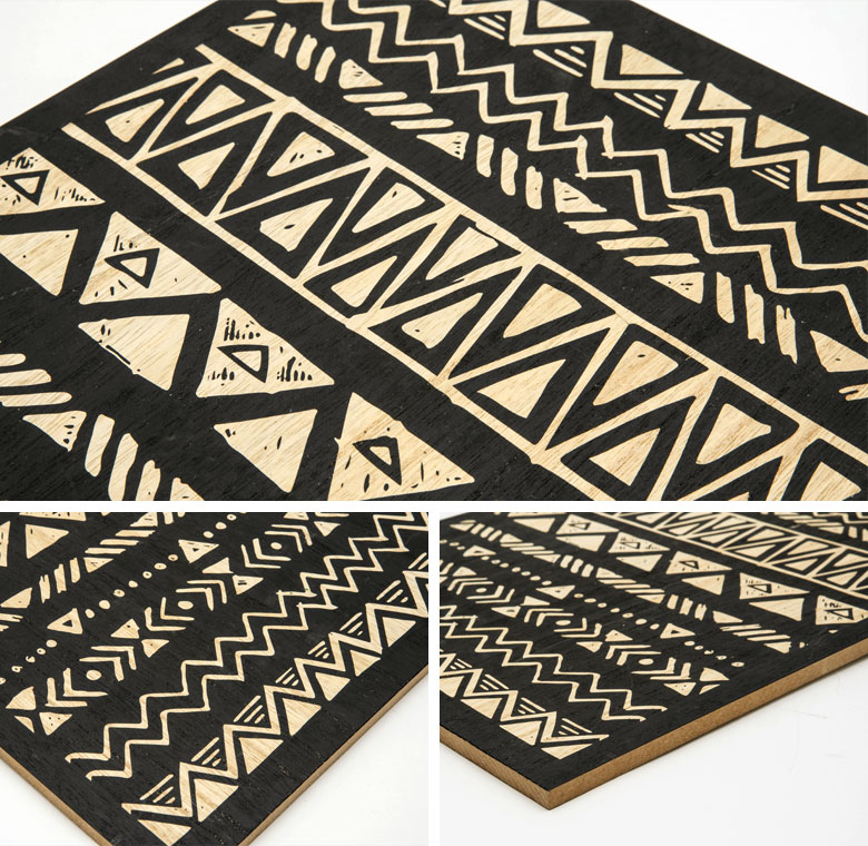 民族風の模様がパターンで描かれています