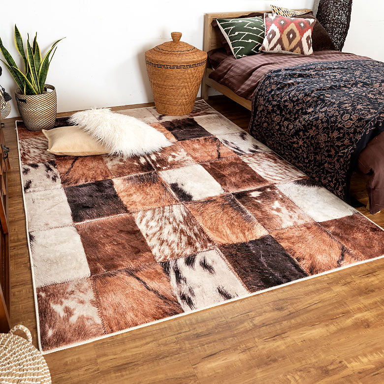 アニマル型デザインラグ