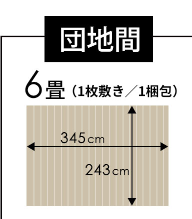 団地間6畳 1枚敷き 1梱包