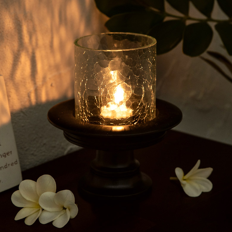 ガラスのキャンドルスタンド[コンポートタイプ]