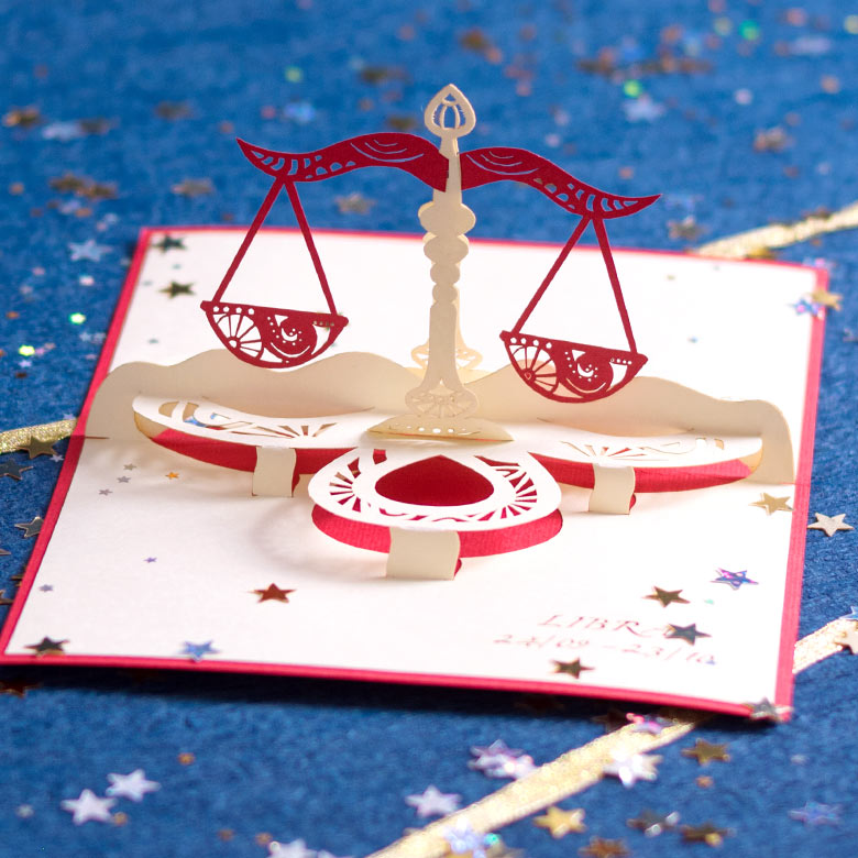 12星座のポップアップグリーティングカード