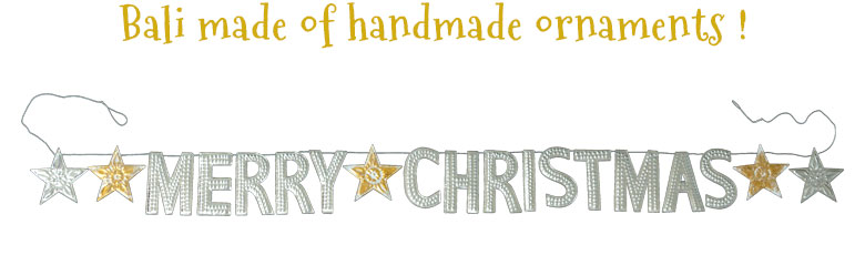 バリ職人ハンドメイドのアルミ製ガーランド