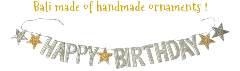 バリ職人ハンドメイドのアルミ製ガーランド