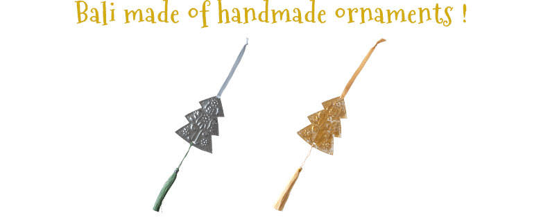 バリ職人ハンドメイドのアルミ製オーナメント