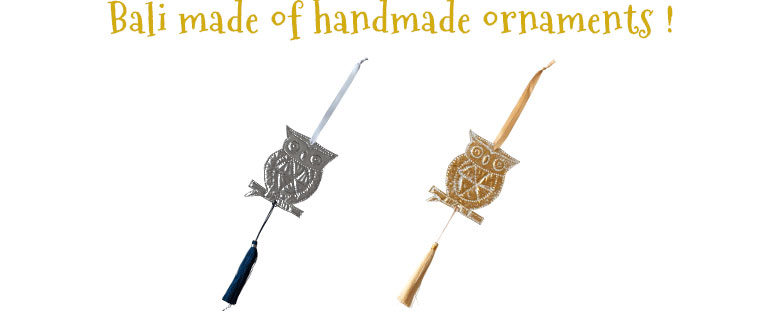 バリ職人ハンドメイドのアルミ製オーナメント