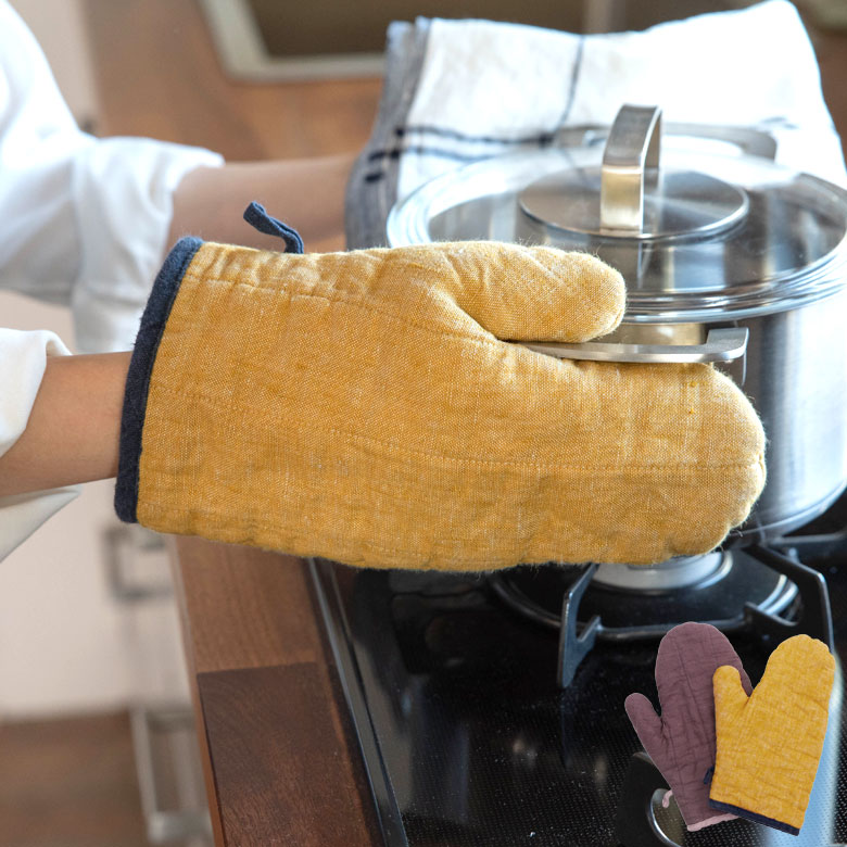 キッチンミトン[パープル/イエロー]