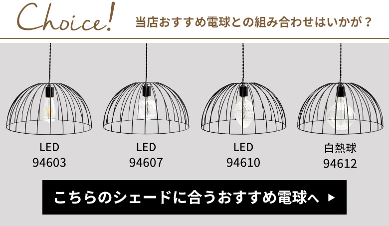 おすすめ電球と組み合わせて。