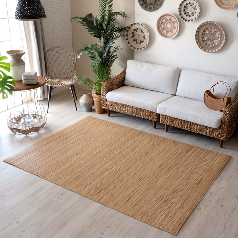 天然ラタンカーペット