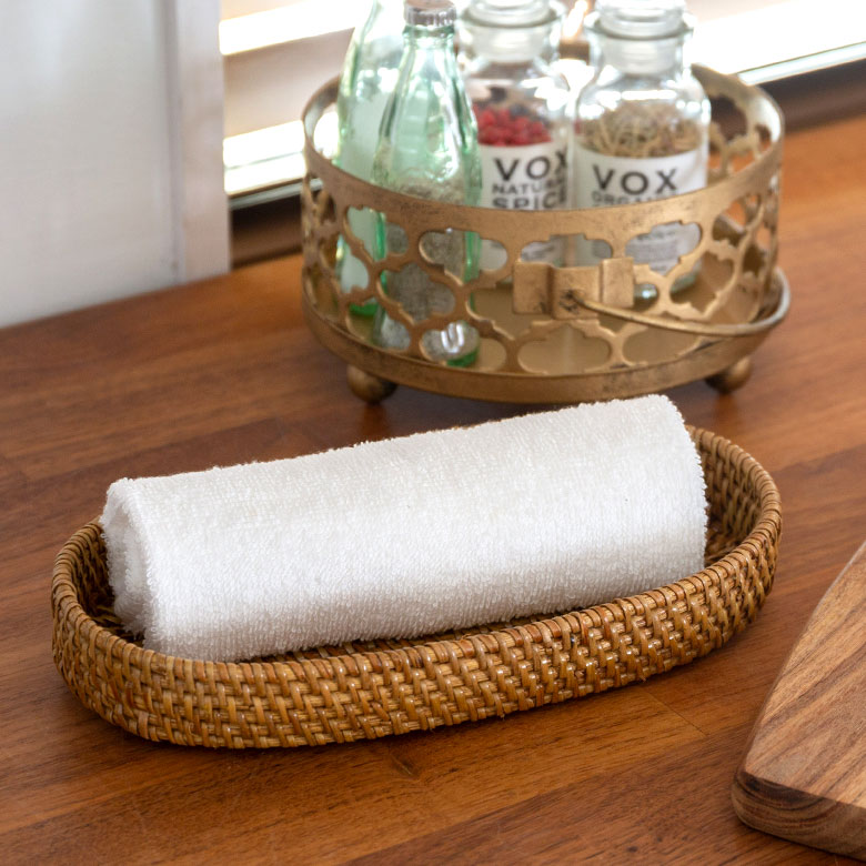 ラタンとアタのナチュラルトレイ