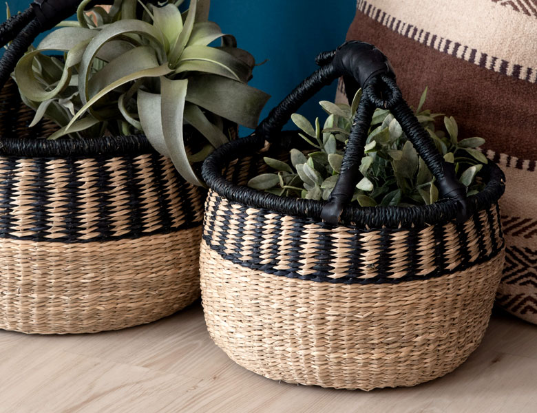 プランターみたいに使って、お気に入りのグリーンや季節のお花を楽しんで