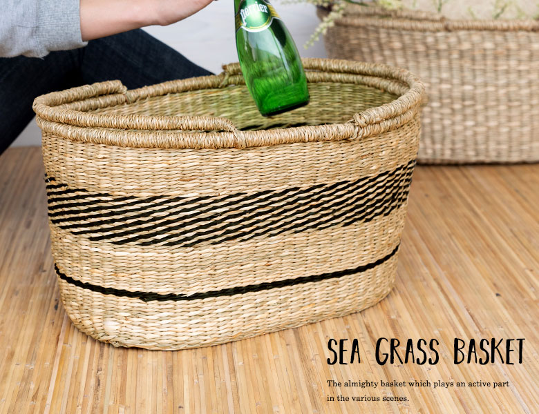 お家の色んなところで使いたい、シーグラスバスケット