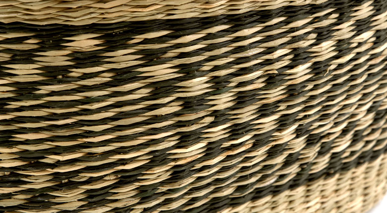 職人の手作業による美しい編み目