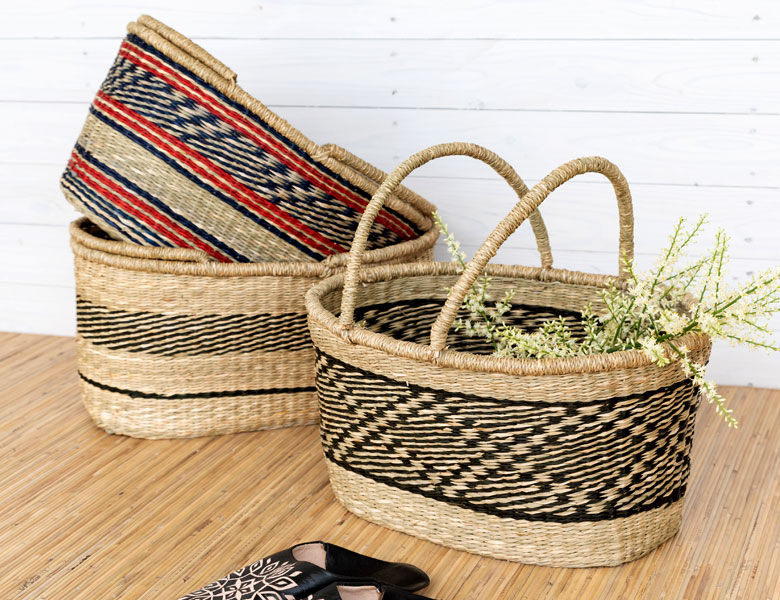 出しっぱなしが当たり前！カラフルなデザインバスケット