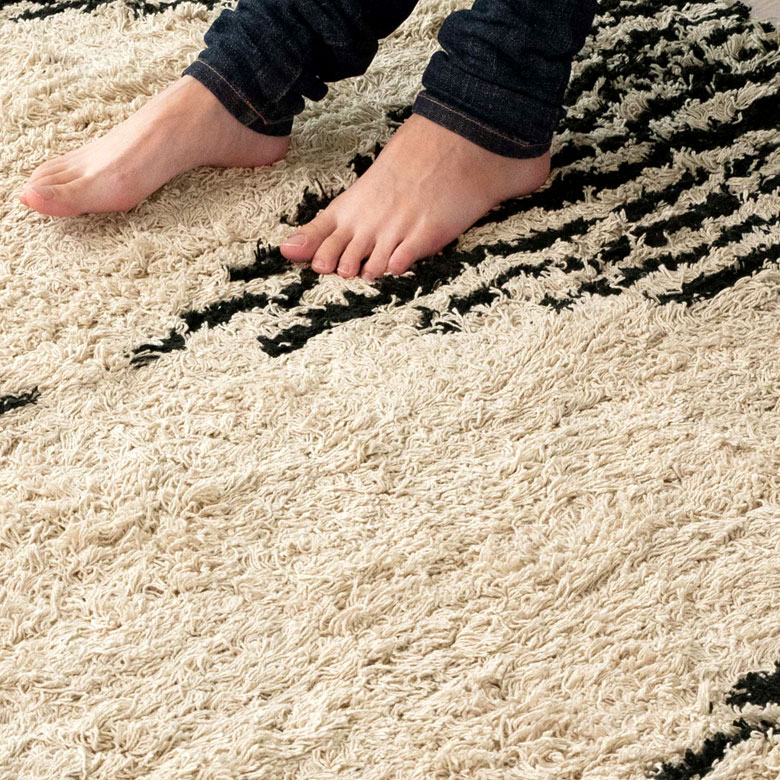 たっぷりのパイルで、さらっとした肌ざわり