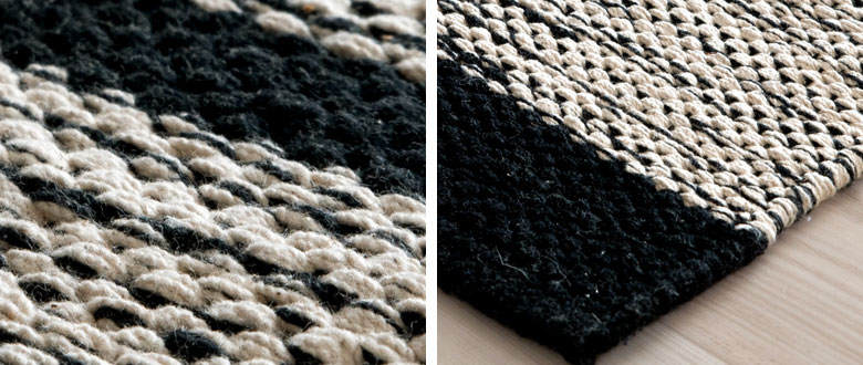 立体的な織りと大胆なフリンジがポイント