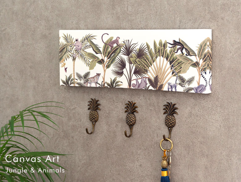 ジャングルと動物のアート。