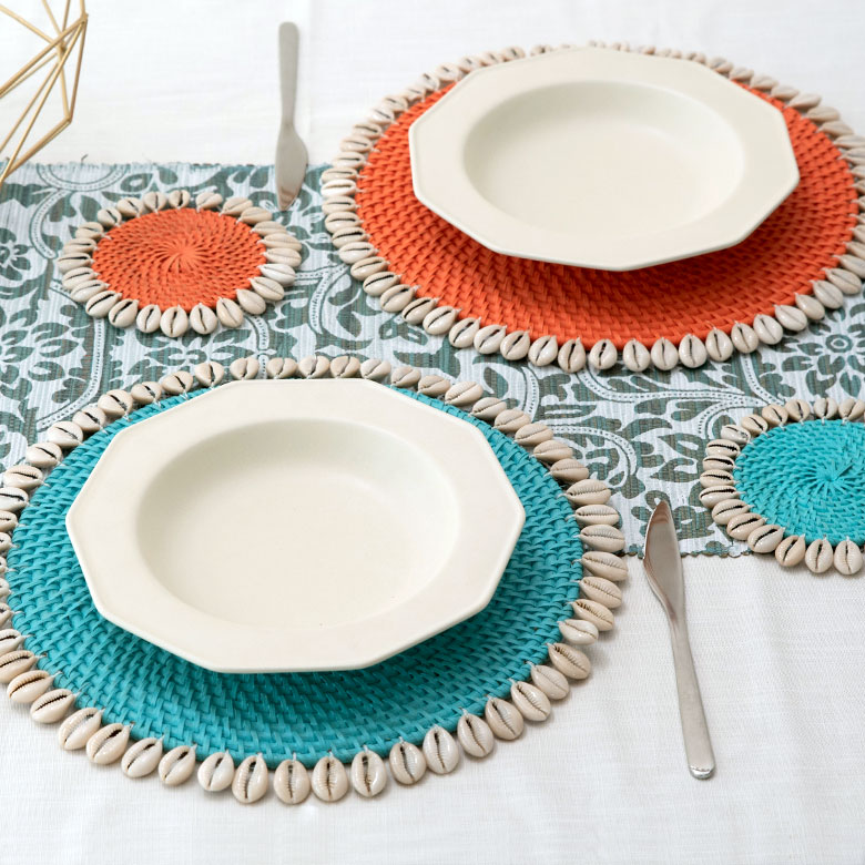 シェルがポイントのランチョンマット