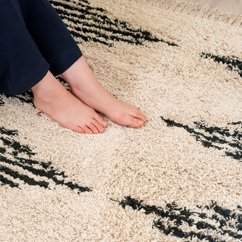 たっぷりのパイルで、さらっとした肌ざわり