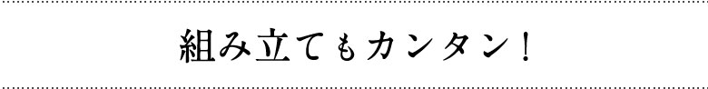 組み立てカンタン。