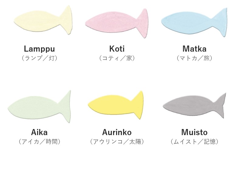 北欧カラー 全6色 Lamppu / Koti / Matka / Aika / Aurinko / Muisto