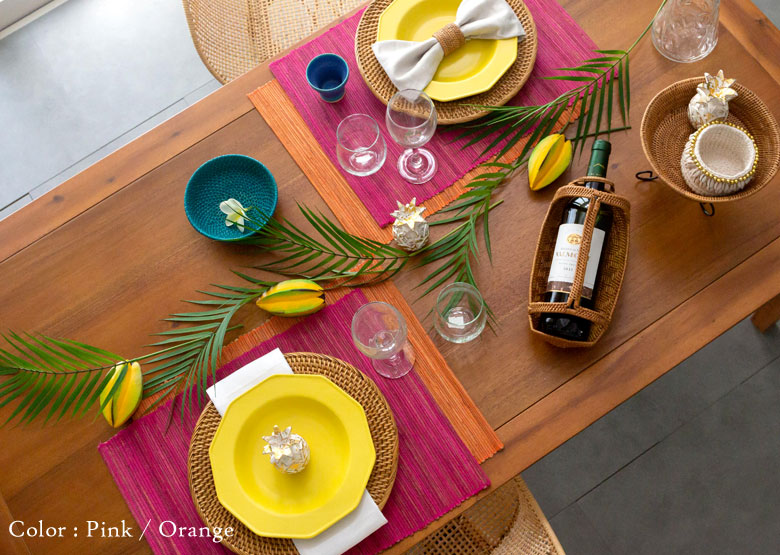 南国のテーブルコーディネートに最適