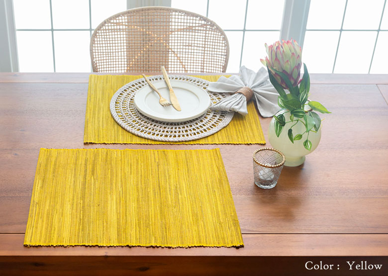 ナチュラルなお部屋には、イエローを。