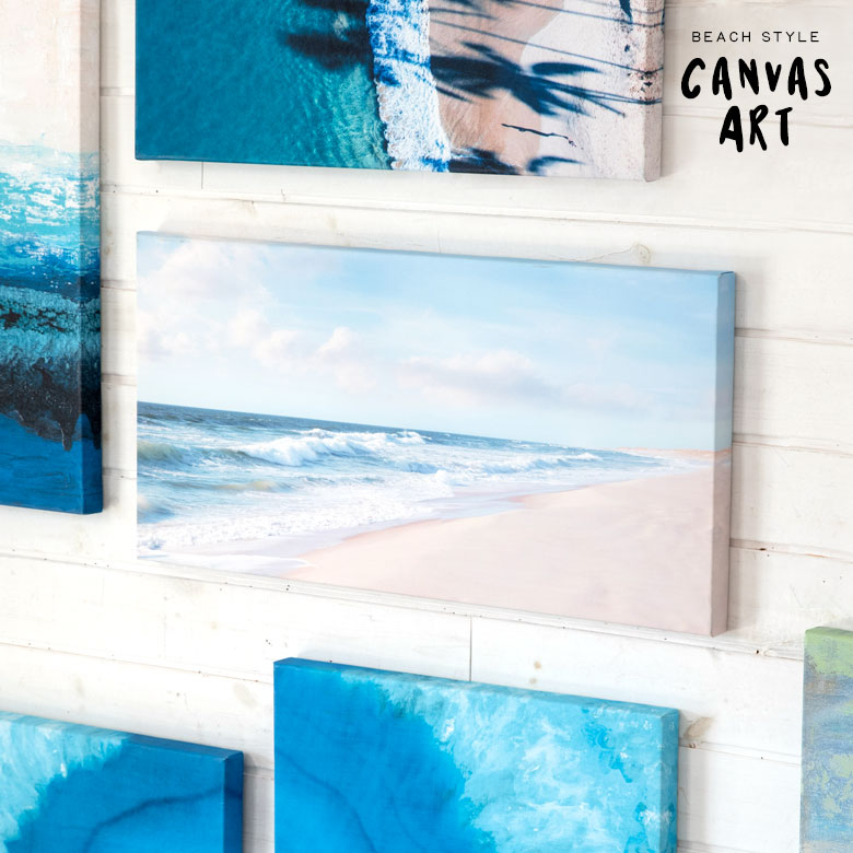 ホワイトビーチ  ビーチフォトグラフィック 壁掛けキャンバスアート。