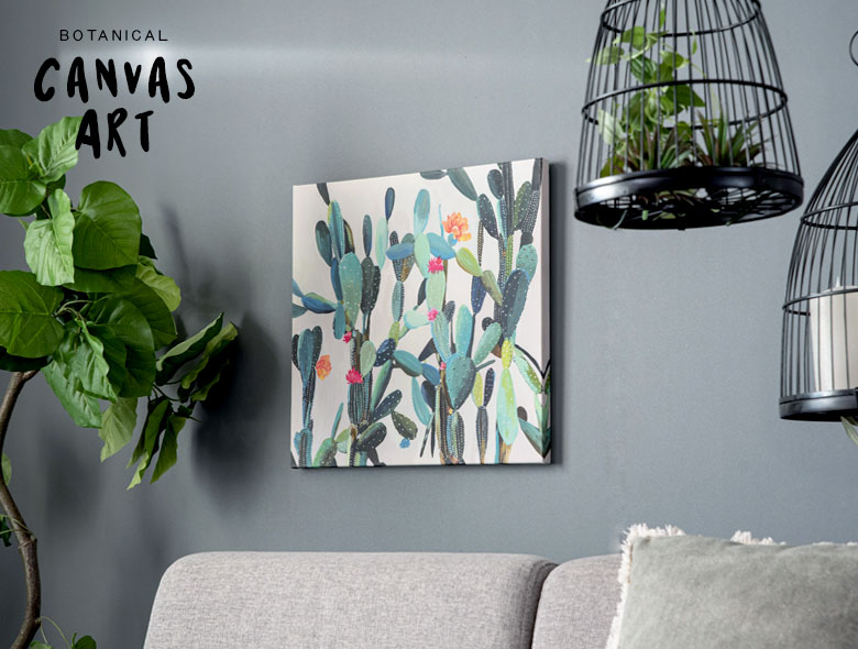 サボテンアート 壁掛けキャンバスアート。