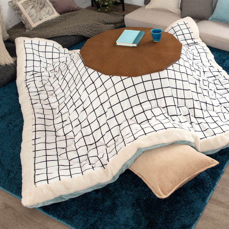 グリッド柄こたつ布団