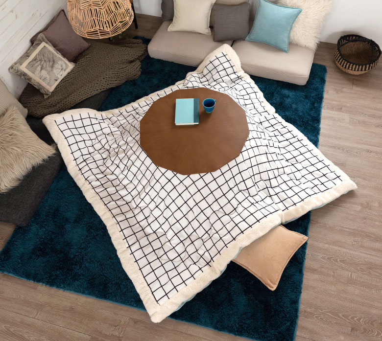 洋室インテリアにも馴染むこたつ。