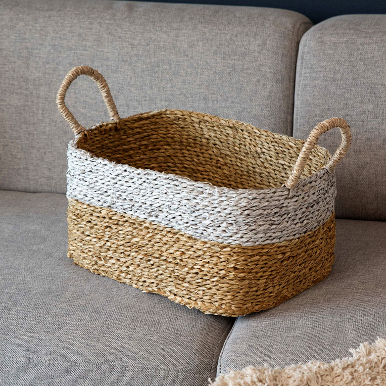 スクエアバイカラーバスケット