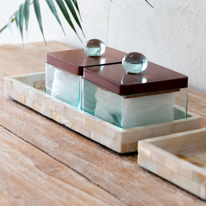 パールシェルのレクタングルトレイ