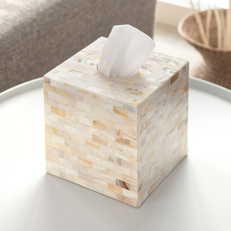 パールシェルのトイレットティシュケース