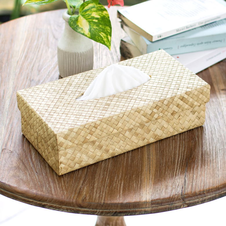 バリ島生まれの折り畳み式ティッシュケースカバー