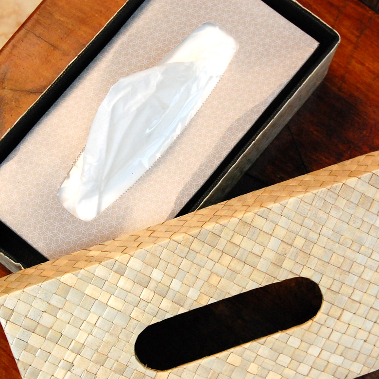 ボックスティッシュの出し入れも簡単です