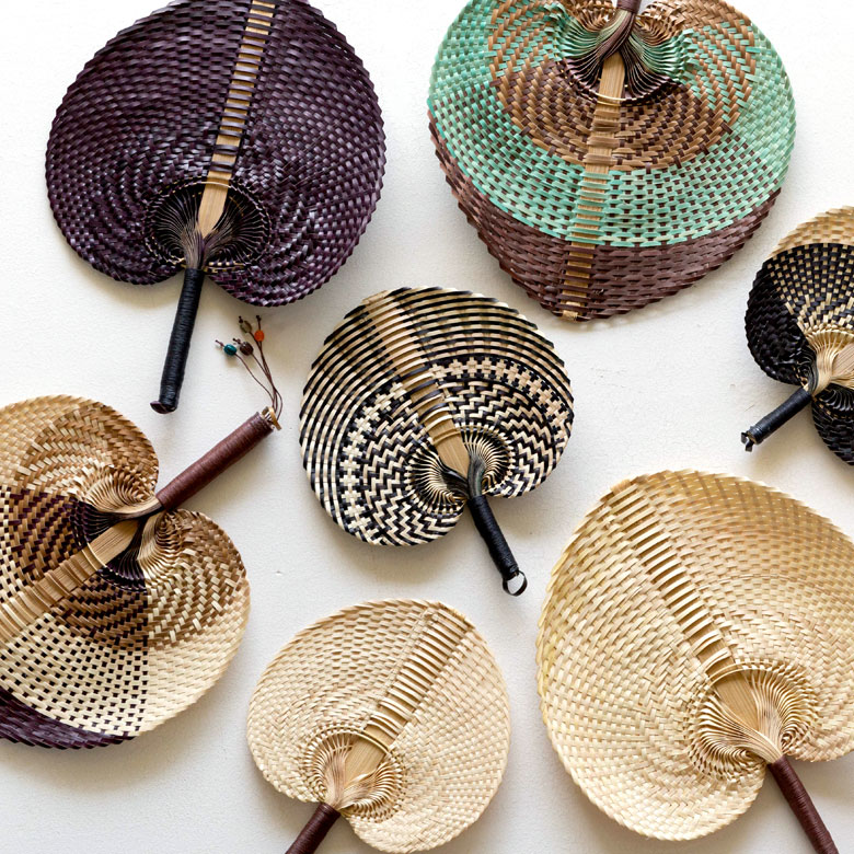 ロンタル椰子のアジアンリゾートうちわ