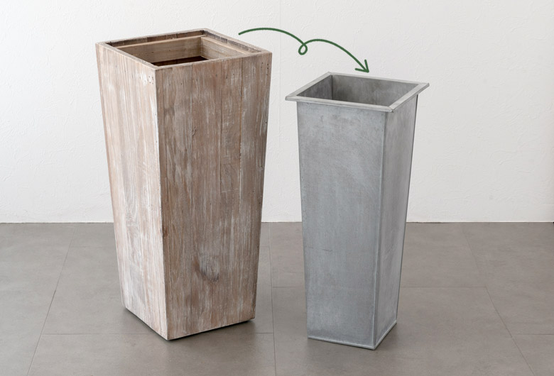 ブリキのインナー付き