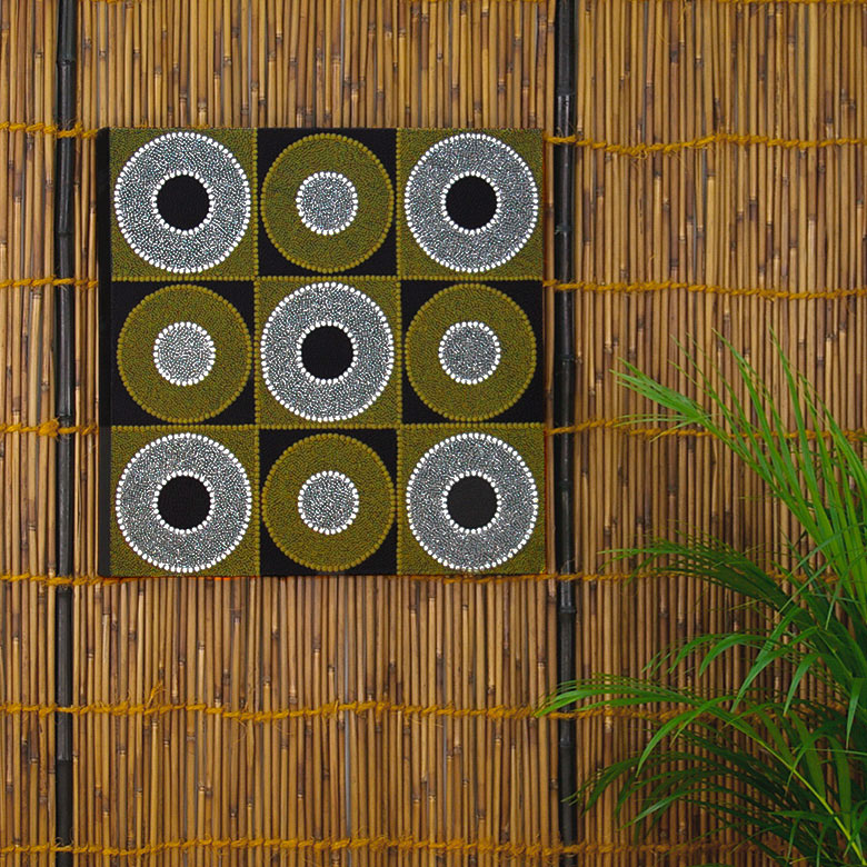 絵の具をべた塗りするのではなく、細かな無数の点で表現