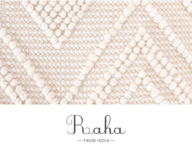 モロッカン、ボヘミアン、アジアンにもぴったりのプフ。Raha。ラーハ