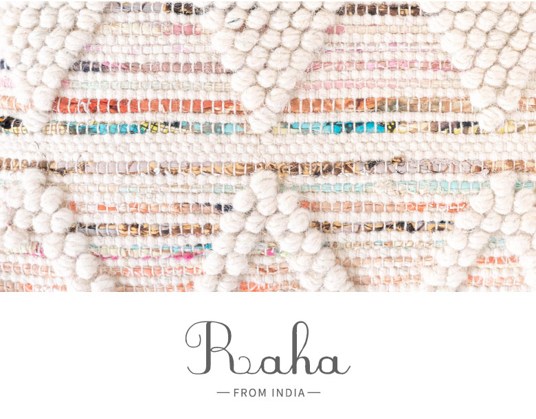 モロッカン、ボヘミアン、アジアンにもぴったりのプフ。Raha。ラーハ