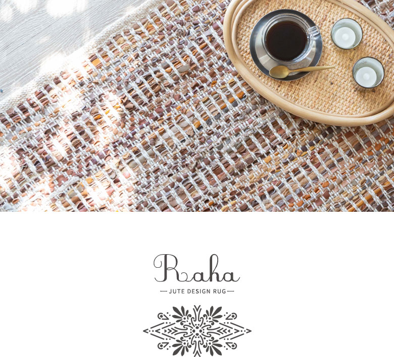 ヴィンテージ感のあるラグ。