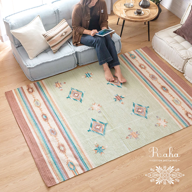 ラグ。パンジャ織。キリムラグ。