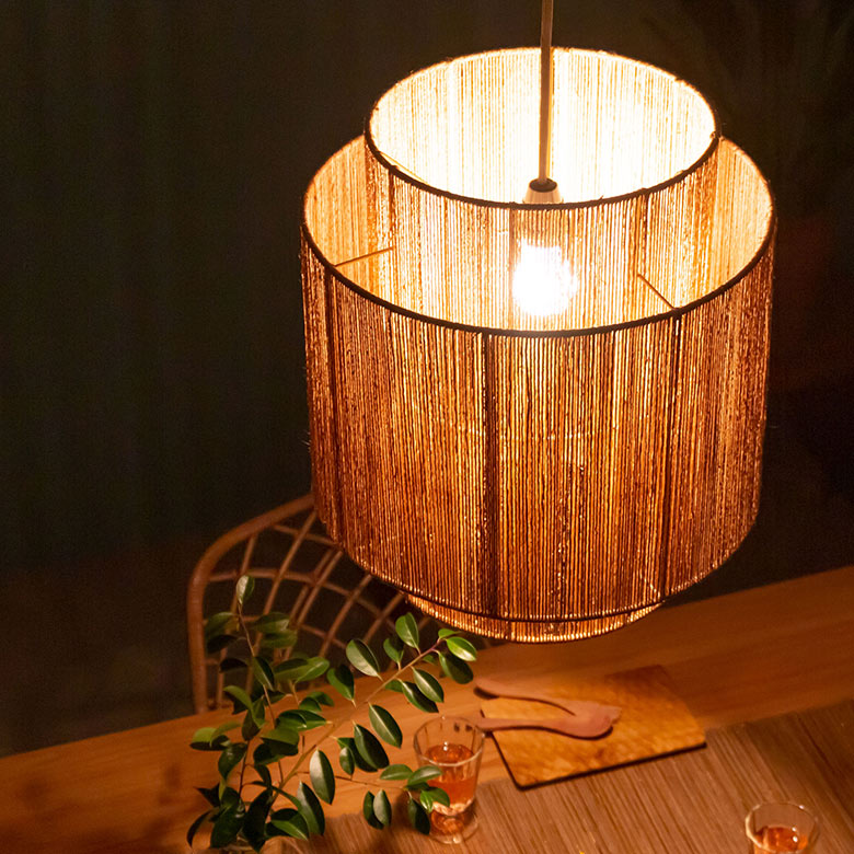 ジュートのペンダントライト