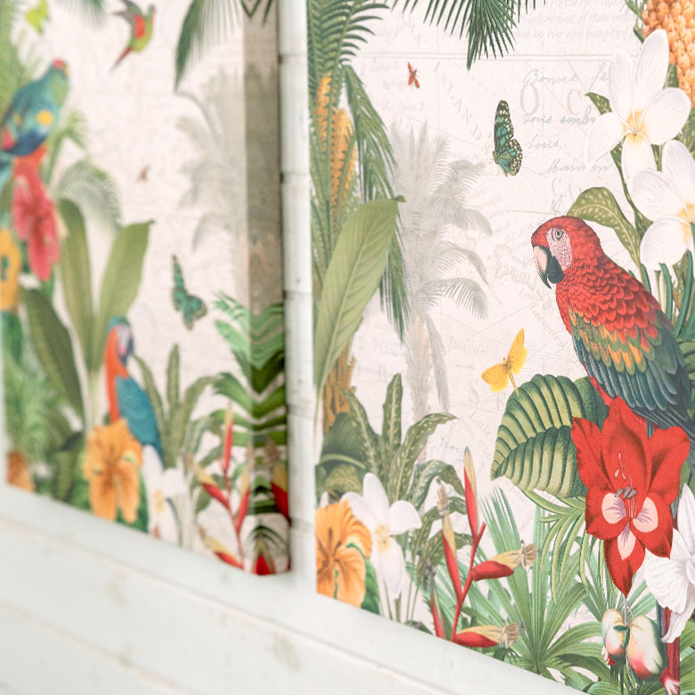 鳥と植物の楽園アート