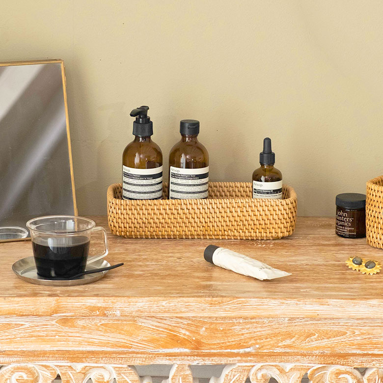 丸みを帯びたやわらかなデザインで、リゾートライクなリラックス空間を演出