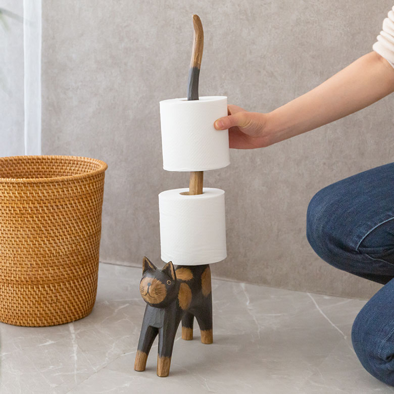トイレットペーパーホルダーとして使えます