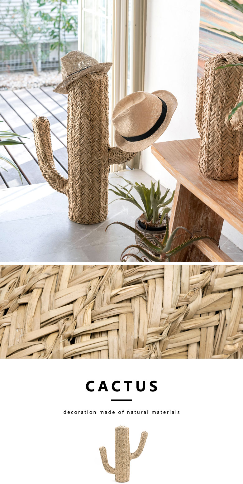 シーグラスのサボテンオブジェ