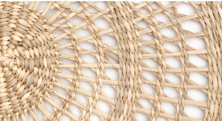 シーグラスで編まれたプレイスマット