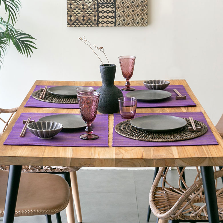 アジアンランチョンマット[パープル]