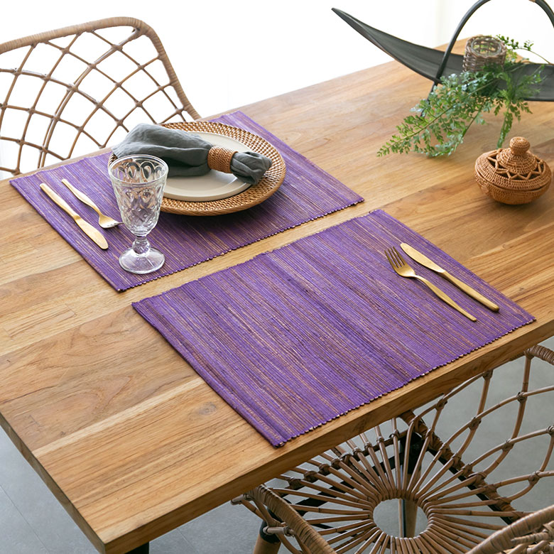 アジアンランチョンマット[パープル]